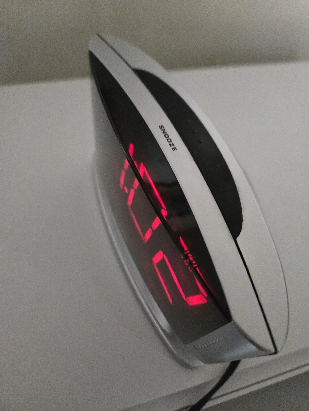 SHARP Home LED Digital Alarm Clock – Swivel Base - Outlet Powered, Model SPC033